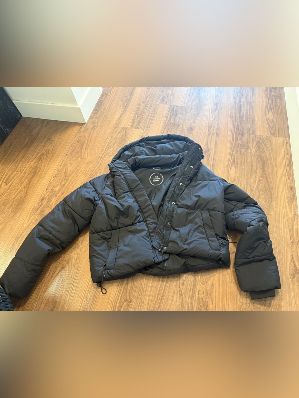 Cotton On Black 'The Mother' Puffer Jacket